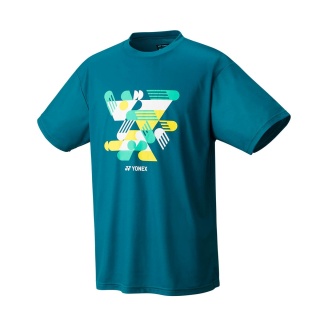 Yonex Sport-Tshirt Practice YJ0043 (100% Polyester) 2025 blaugrün Jungen